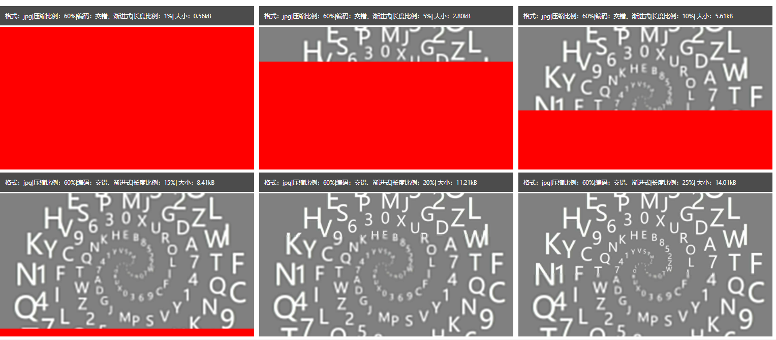 JPG 渐进式加载至25%过程