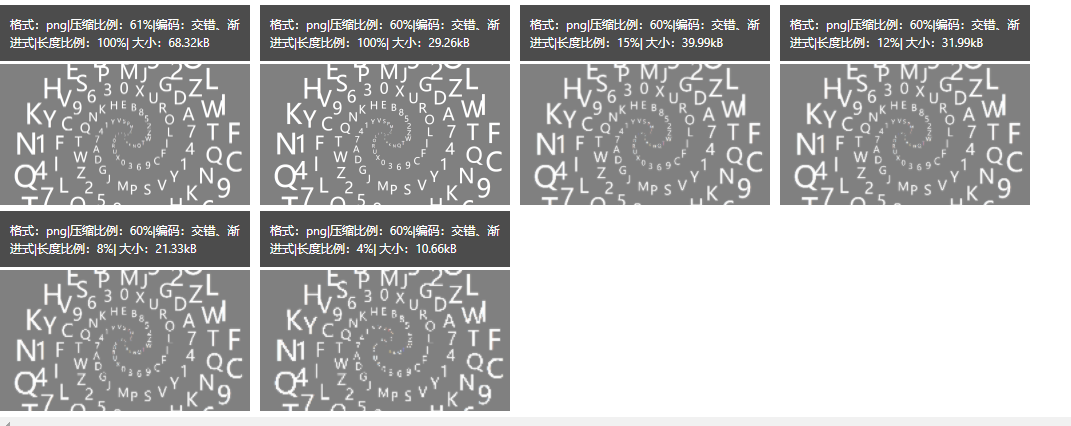 PNG 交错式比例加载和指定大小缩略图250px显示效果对比